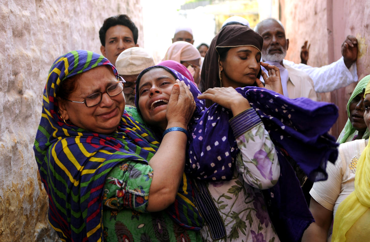 انڈیا میں ماضی میں بھی ہجوم کی جانب سے تشدد کا نشانہ بنائے جانے کے واقعات سامنے آتے رہے ہیں۔(تصویر:اے ایف پی )